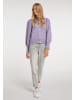 myMo Damen Strickjacke in Lila Melange
