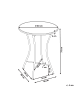 Beliani Outdoor Bistrotisch COLLIO in Schwarz/Weiß - (W) 60 x (H) 75 x (L) 60 cm