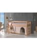 58 aufm Kessel HALBHOHES BETT Kelci 90x200 Leiter + Textilset Buche Massivholz natur