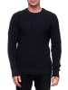 Rusty Neal Grobstrick Slim Fit Rundhals-Pullover in Marine