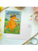 Mr. & Mrs. Panda Ansichtskarte Fuchs Blumen Design mit Spruch in Weiß