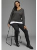 Laura Scott Longbluse in weiß+schwarz