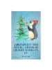 Mr. & Mrs. Panda Handtuch Pinguin Weihnachtsbaum mit Spruch in Eisblau