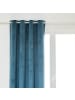 Atmosphera Créateur d'intérieur Verdunkelungsvorhang THEA, Velours, 100% Verdunkelung in Blau, 140 x 260 cm