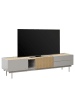 home24 TV-Lowboard Pearcy in Hellgrau / Eiche