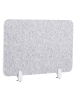 Beliani Schreibtischtrennwand SPLIT in Grau - (W) 80 x (H) 50 x (L) 1 cm