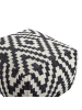 Beliani Pouf KNIDOS in Schwarz/Weiß - (W) 56 x (H) 32 x (L) 56 cm