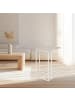 relaxdays Beistelltisch in Weiß/ Natur - (B)50 x (H)64 x (T)35 cm