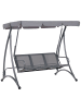 Beliani Gartenschaukel BOGART in Grau - (W) 190 x (H) 169 x (L) 120 cm