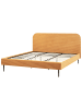 Beliani 2-tlg Doppelbett FLAYAT in Orange/Schwarz