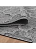 KADIMA DESIGN Teppich Outdoor Flachgewebe Skandi-Muster Polypropylen Balkon in Grau