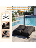 COSTWAY 250 cm Sonnenschirm Rechteckig mit Ständer in Beige