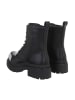 Ital-Design Stiefelette in Schwarz und Silber