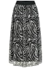 Cloud5ive Cloud5ive Longform Skirt 2-layered with animal print in black