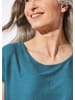 GOLDNER Bluse Bluse mit Glitzersteinen in blau
