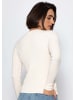 SASSYCLASSY Rippstrickoberteil mit Cut-Outs in Creme