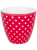 Greengate Latte Cup Becher DOTTY Rot mit weißen Punkten