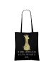 Mr. & Mrs. Panda Tragetasche Giraffe Zufrieden mit Spruch in Schwarz