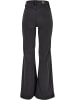 Urban Classics Urban Classics Damen Ladies Vintage Flared Denim Pants in black washed