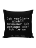 Mr. & Mrs. Panda Deko Kissen Ich verliere nicht! Entweder... mit... in Schwarz