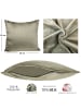 JACK 2er Set Teddy Flausch Kissen 50x50cm in Taupe