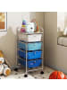 COSTWAY Rollcontainer in Blau