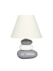 Licht-Erlebnisse Tischlampe (B)18 x (L)18 x (H)25 cm in Grau Weiß