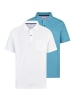 Redmond Poloshirt Basic in Türkis / weiß