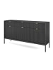Feldmann-Wohnen Sideboard Nova schwarz 154 / 39 / 83cm