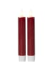 Novaliv Novaliv Stabkerzen LED mit Timer ROT 2er Indoor mit Timer Funktion 6 S in Rot
