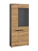 ebuy24 Vitrinenschrank Canu Eiche 190 x 37 cm