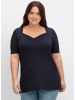 sheego T-Shirt in tiefblau