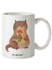 Mr. & Mrs. Panda Keramiktasse Otter Blumenstrauß ohne Spruch in Weiß