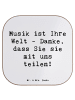 Mr. & Mrs. Panda Bierdeckel Spruch Musiklehrer Danke mit Spruch in Weiß