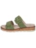 Caprice Slipper in GREEN SUEDE