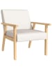 HOMCOM Sessel in Cremeweiß 64L x 70B x 72H cm