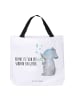 Mr. & Mrs. Panda Tote Bag Damen Elefant Seifenblasen mit Spruch in Weiß