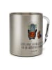Mr. & Mrs. Panda Reise Trinkbecher Pinguin & Maus Wanderer mit S... in Silber