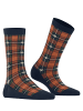 Burlington Socken X-Mas Tartan in Marine