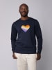 wat? Apparel Sweatshirt Rainbow Heart in Dunkelblau