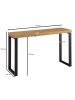 FineBuy Konsolentisch in Braun / MDF / 120x39x76
