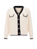 carato Strickjacke in Wollweiss Schwarz