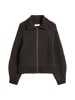 Marc O'Polo Zip-Cardigan loose in Stone Brown Melange