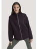 Hessnatur Fleece Jacke in schwarzbeere