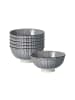 Ritzenhoff & Breker 6er Set Servierschalen Takeo Stripes ø 12 cm in schwarz-weiß