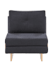Beliani Einzelsofa JERSLEV in Schwarz/Braun - (W) 79 x (H) 87 x (L) 84 cm