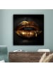 MuchoWow Leinwand bilder Goldene Lippen (BxH)
