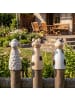 MARELIDA Gartenfigur Schaf Zaunhocker aus Terrakotta Tierfigur für Zaun H: 25cm
