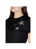 Liu Jo Schwarz Baumwolle T-Shirt