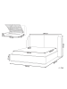 Beliani 3-tlg Doppelbett MONESTIER in Beige